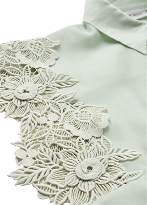 Molly 3D lace skjorte top Green Tint Copenhagen Muse 